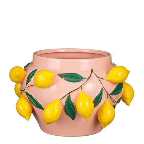 Mica Decorations bloempot citroen Melika (29x19 cm) afbeelding