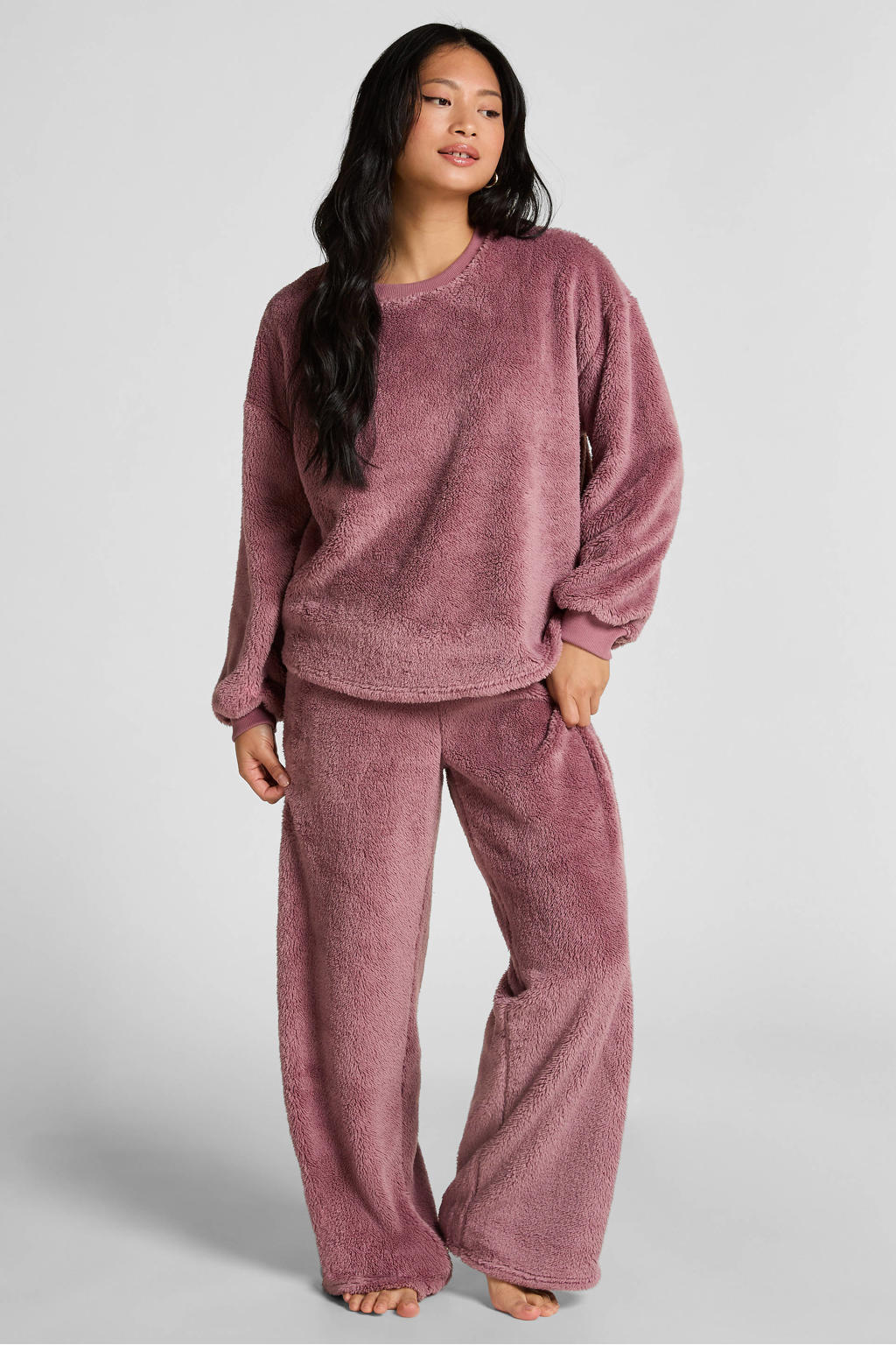 Hunkemöller teddy loungebroek oudroze