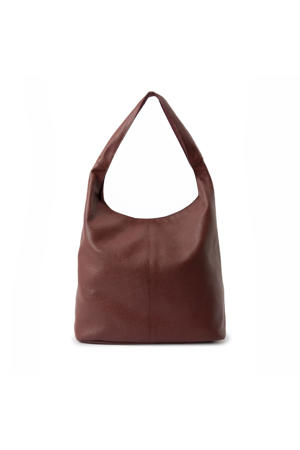 leren shopper roodbruin