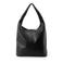 Manfield leren shopper zwart
