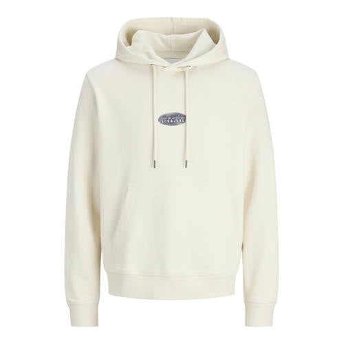 JACK & JONES ESSENTIALS hoodie met backprint ecru afbeelding