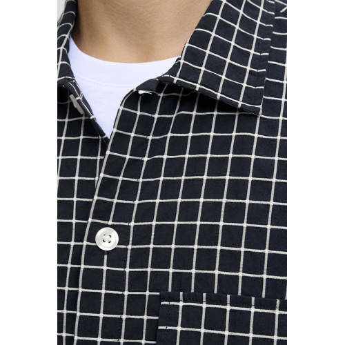JACK & JONES PREMIUM geruit overshirt donkerblauw afbeelding