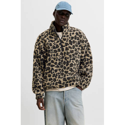 JACK & JONES ORIGINALS fleecetrui lichtbruin afbeelding