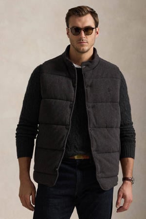 bodywarmer met textuur Plus Size antraciet