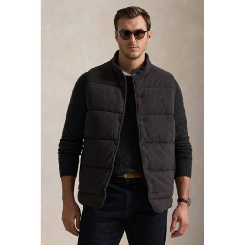 Polo Ralph Lauren Big & Tall bodywarmer met textuur Plus Size antraciet afbeelding