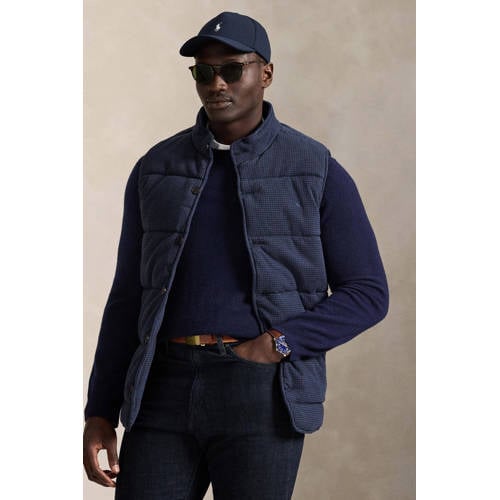 Polo Ralph Lauren Big & Tall bodywarmer met textuur Plus Size donkerblauw afbeelding