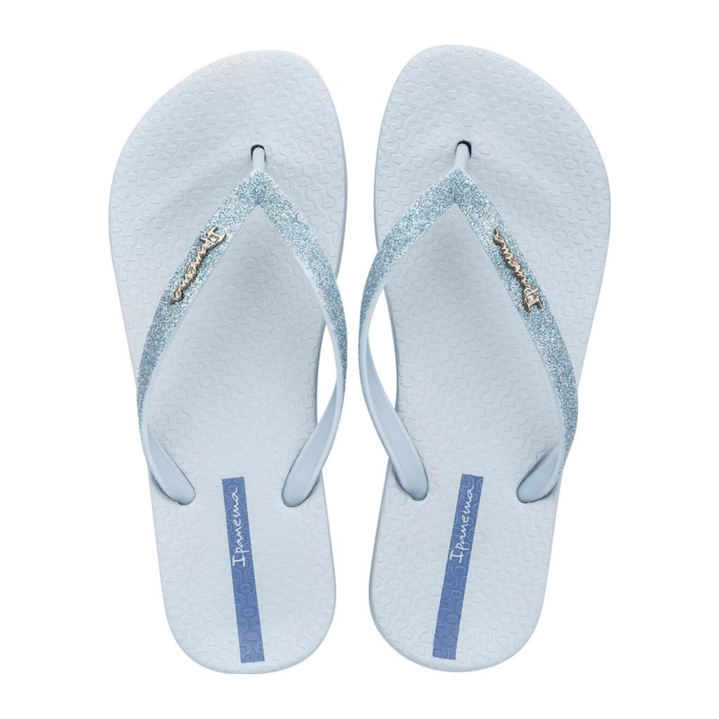 Lichtblauwe dames Ipanema teenslippers van flexband