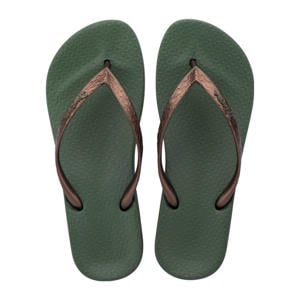 teenslippers groen/brons