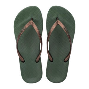 teenslippers groen/brons