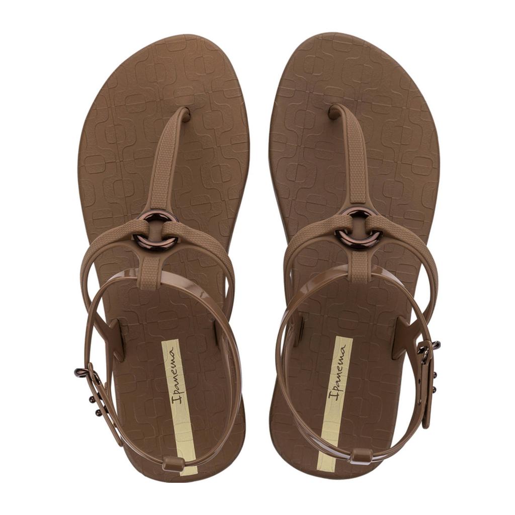 Bruine dames Ipanema sandalen van rubber met gesp
