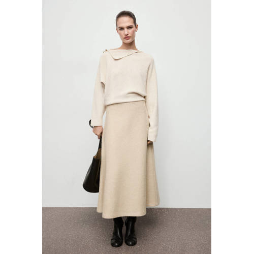 Mango gebreide trui beige afbeelding