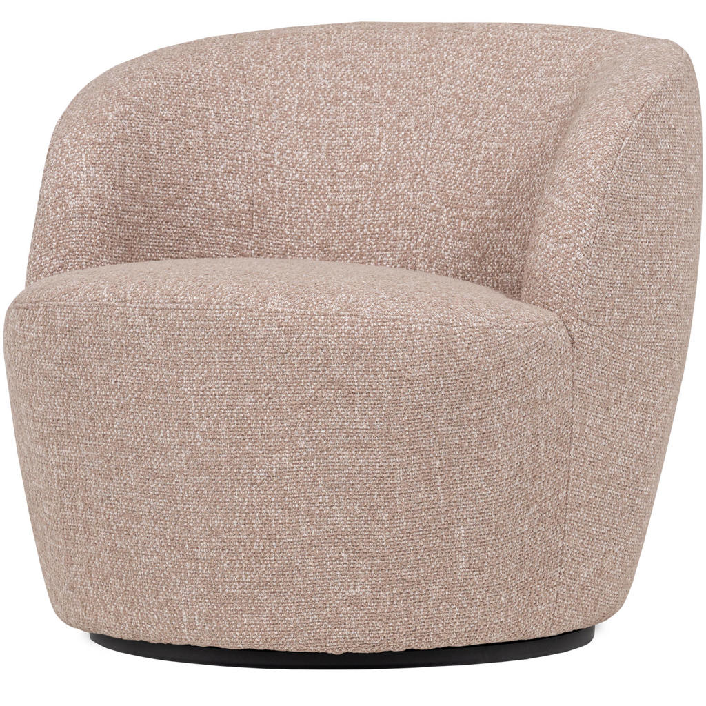 WOOOD WOOOD Serra Draaifauteuil - Melange Stof - Naturel - 68x70x77