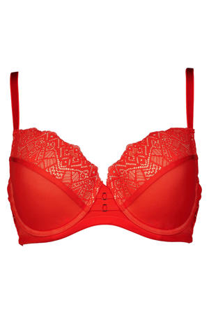 voorgevormde beugelbh - rood