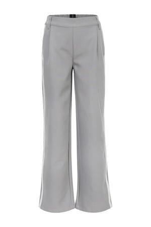 wide leg casual broek lichtgrijs