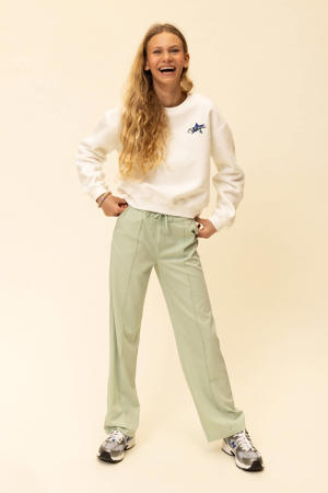 straight casual broek mintgroen
