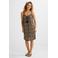 BEACHWAVE crinkle strandjurk beige/zwart