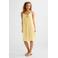 BEACHWAVE crinkle strandjurk lichtgeel