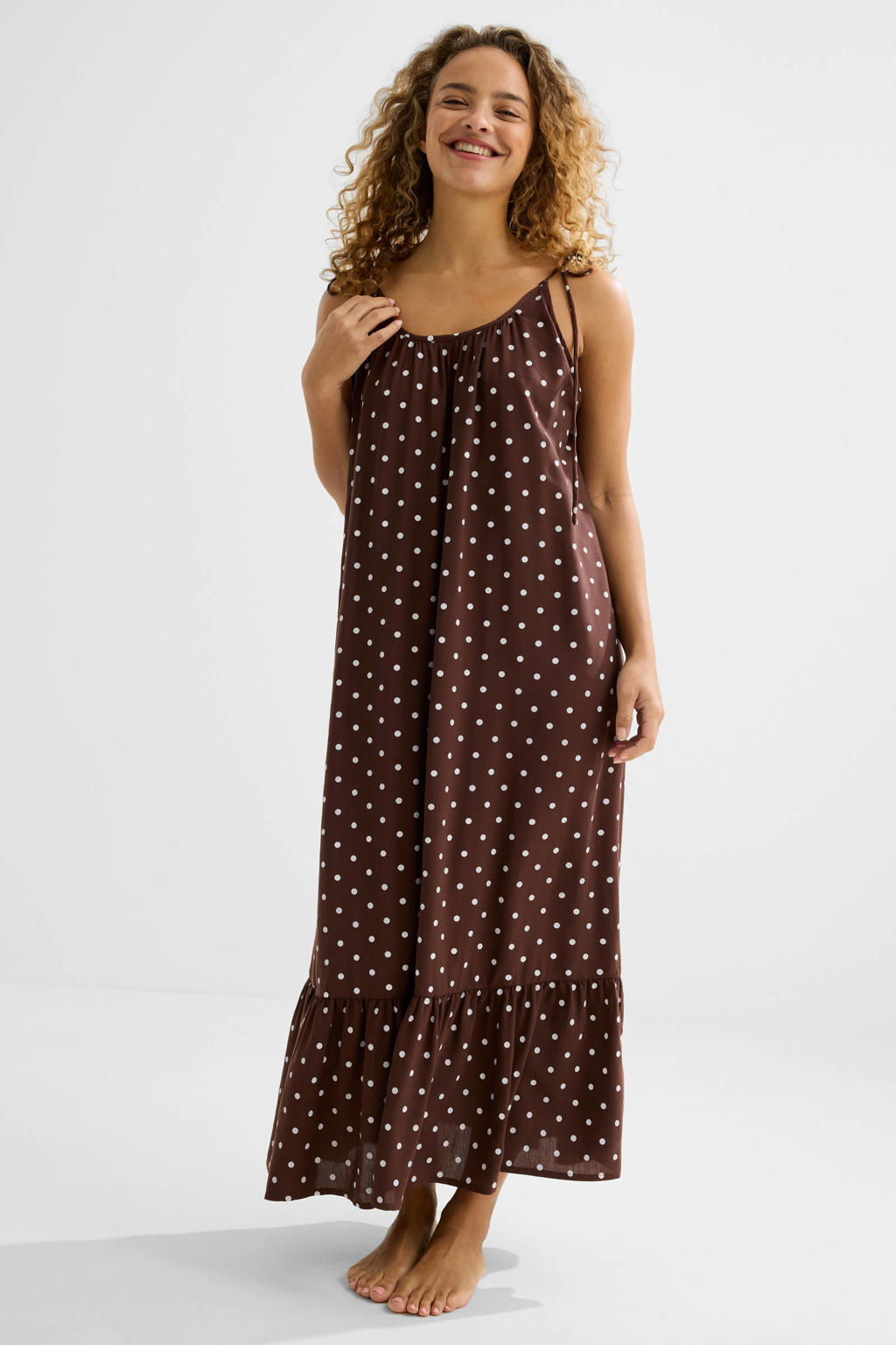 BEACHWAVE strandjurk donkerbruin