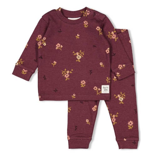 Feetje Premium Sleepwear - Bonnie Bouquet pyjama burgundy afbeelding
