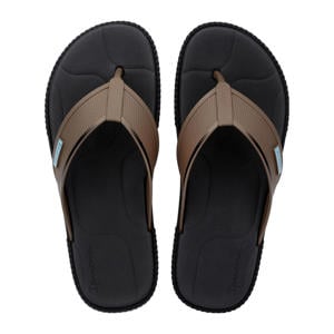 teenslippers bruin/zwart