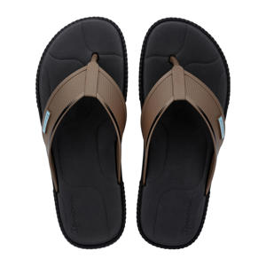 teenslippers bruin/zwart