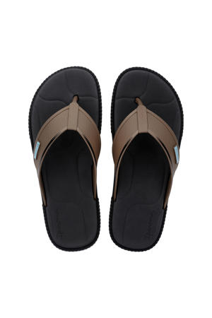 teenslippers bruin/zwart