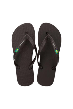 teenslippers donkerbruin
