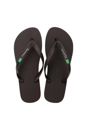 teenslippers donkerbruin