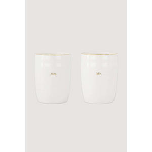 koffiekopje Mr & Mrs (set van 2) (Ø7cm)