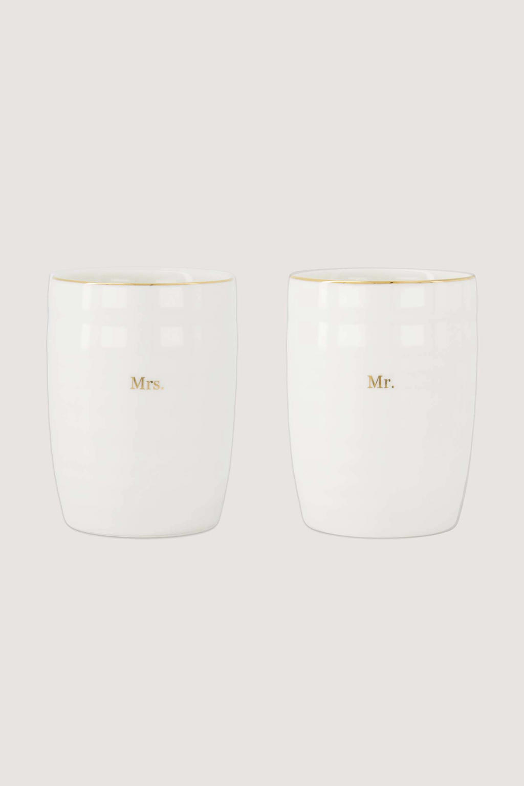 Zusss koffiekopje Mr & Mrs (set van 2) (Ø7cm)
