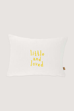 sierkussen Little and loved (35x25 cm)