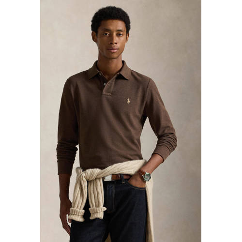 Polo Ralph Lauren slim polo bruin afbeelding