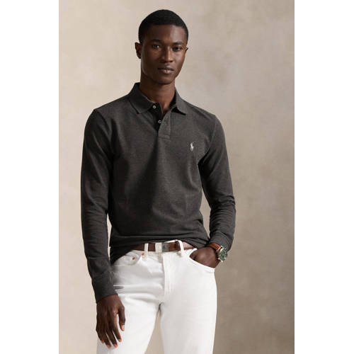 POLO Ralph Lauren slim polo antraciet afbeelding