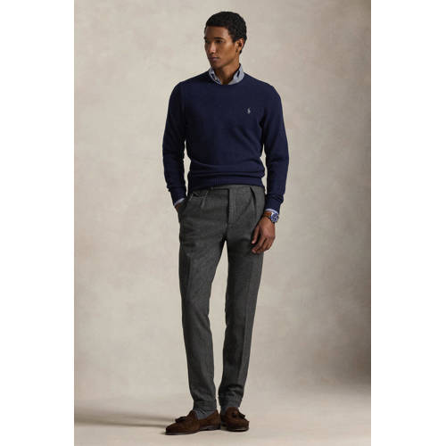POLO Ralph Lauren trui met wol fijn gebreid donkerblauw afbeelding