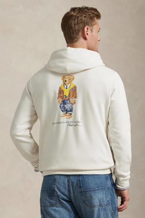 hoodie met backprint ecru