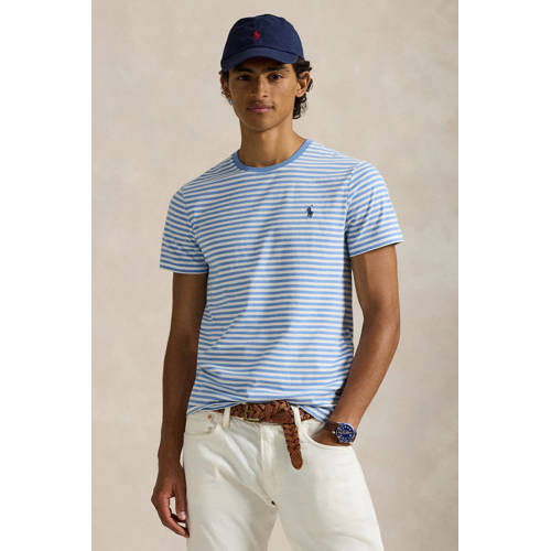 Polo Ralph Lauren Aansluitend gestreepte T-shirt blauw afbeelding