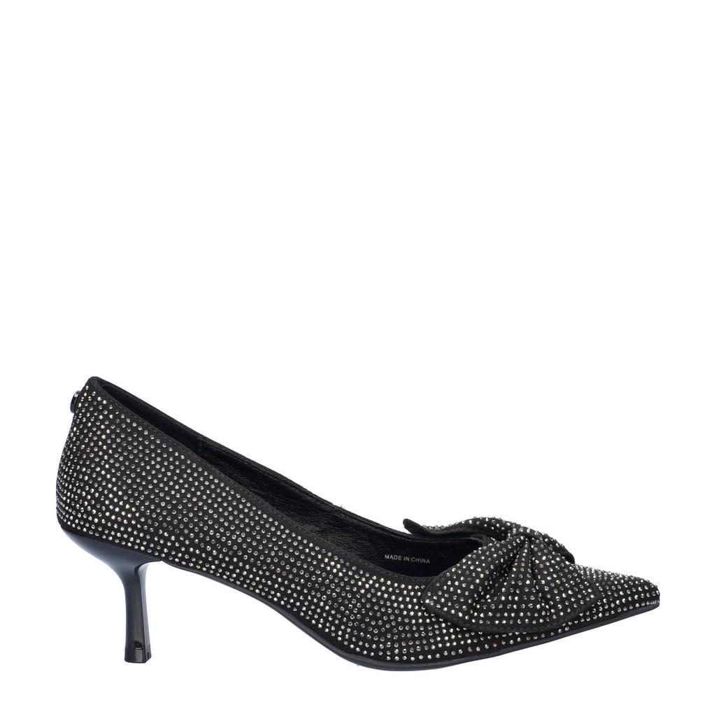 Zwarte dames Nelson pumps met strass van nylon