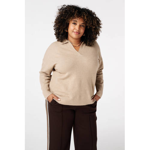 MS Mode gebreide trui beige afbeelding