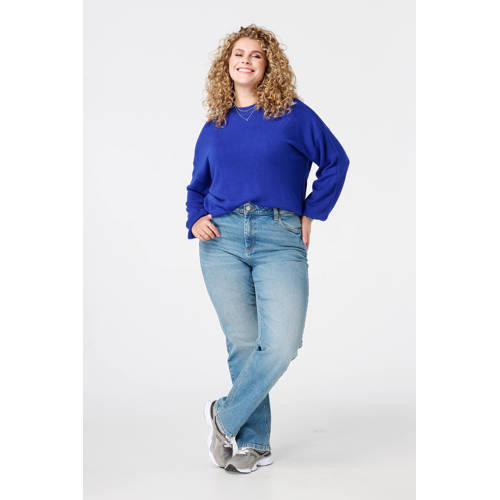 MS Mode gebreide trui blauw afbeelding