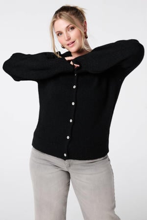 gebreid vest zwart