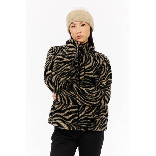 Protest teddy fleece vest PRTAdel beige/zwart afbeelding
