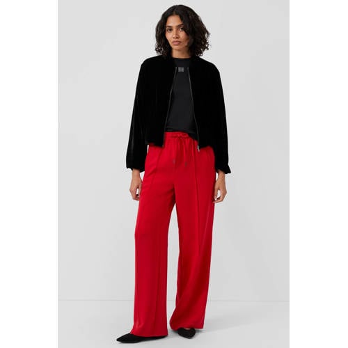 s.Oliver straight regular waist casual broek rood afbeelding