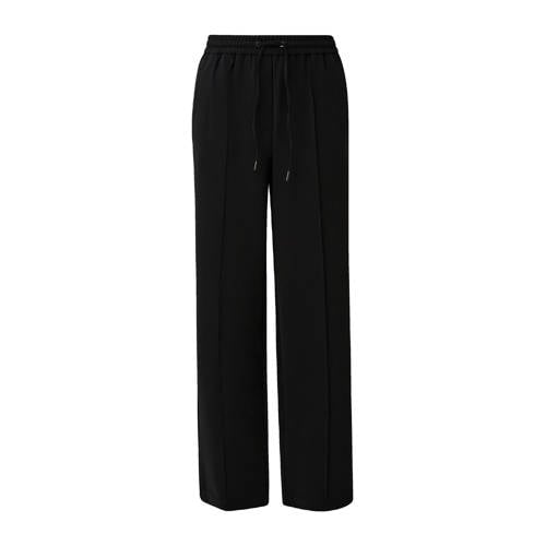 s.Oliver straight regular waist broek zwart afbeelding