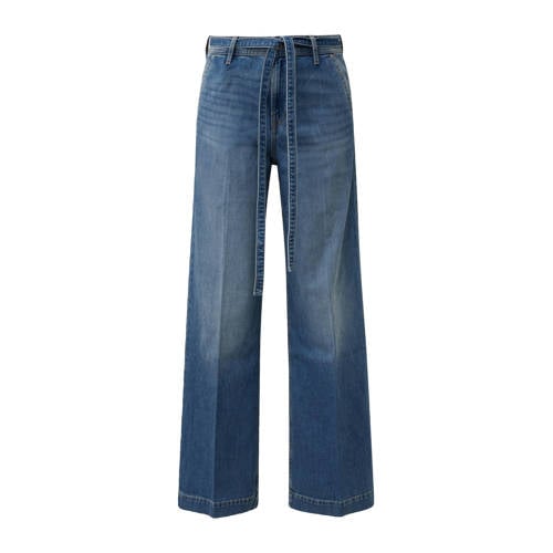 s.Oliver wide leg jeans medium blue denim afbeelding
