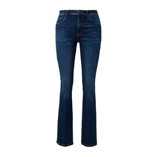 s.Oliver high waist bootcut jeans dark blue denim afbeelding