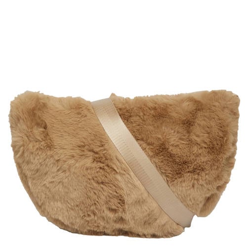 s.Oliver crossbody tas met imitatiebont bruin afbeelding