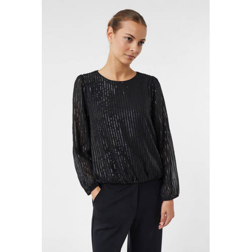 comma top zwart met pailletten afbeelding