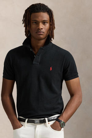 slim polo zwart