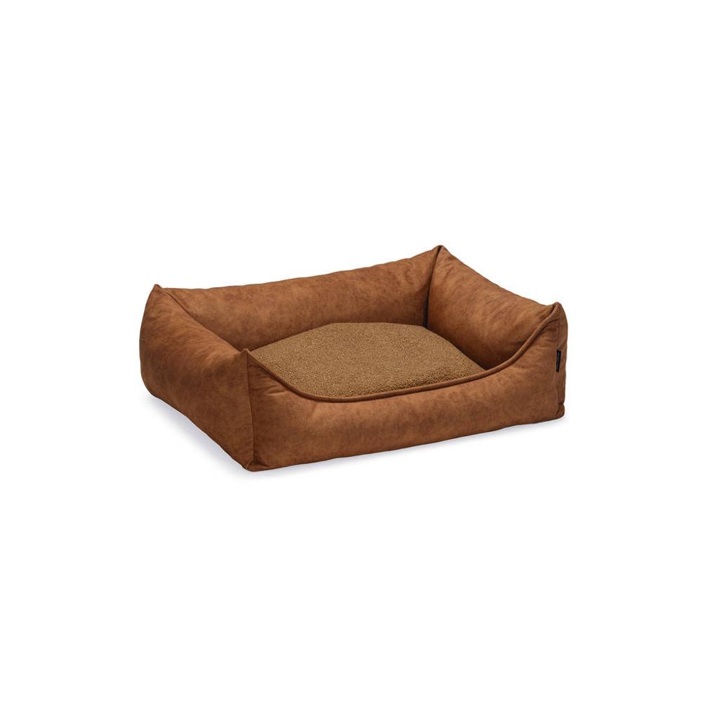 Beeztees orthopedische lederlook hondenmand Lua cognac (80x60 cm)