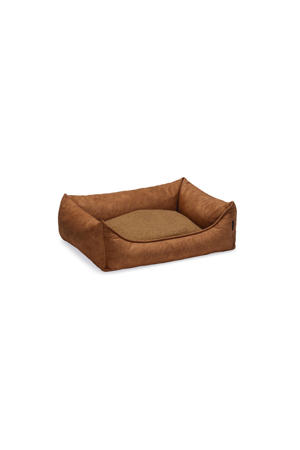 orthopedische lederlook hondenmand Lua cognac (80x60 cm)